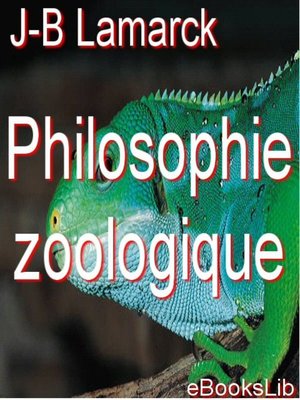cover image of Philosophie zoologique